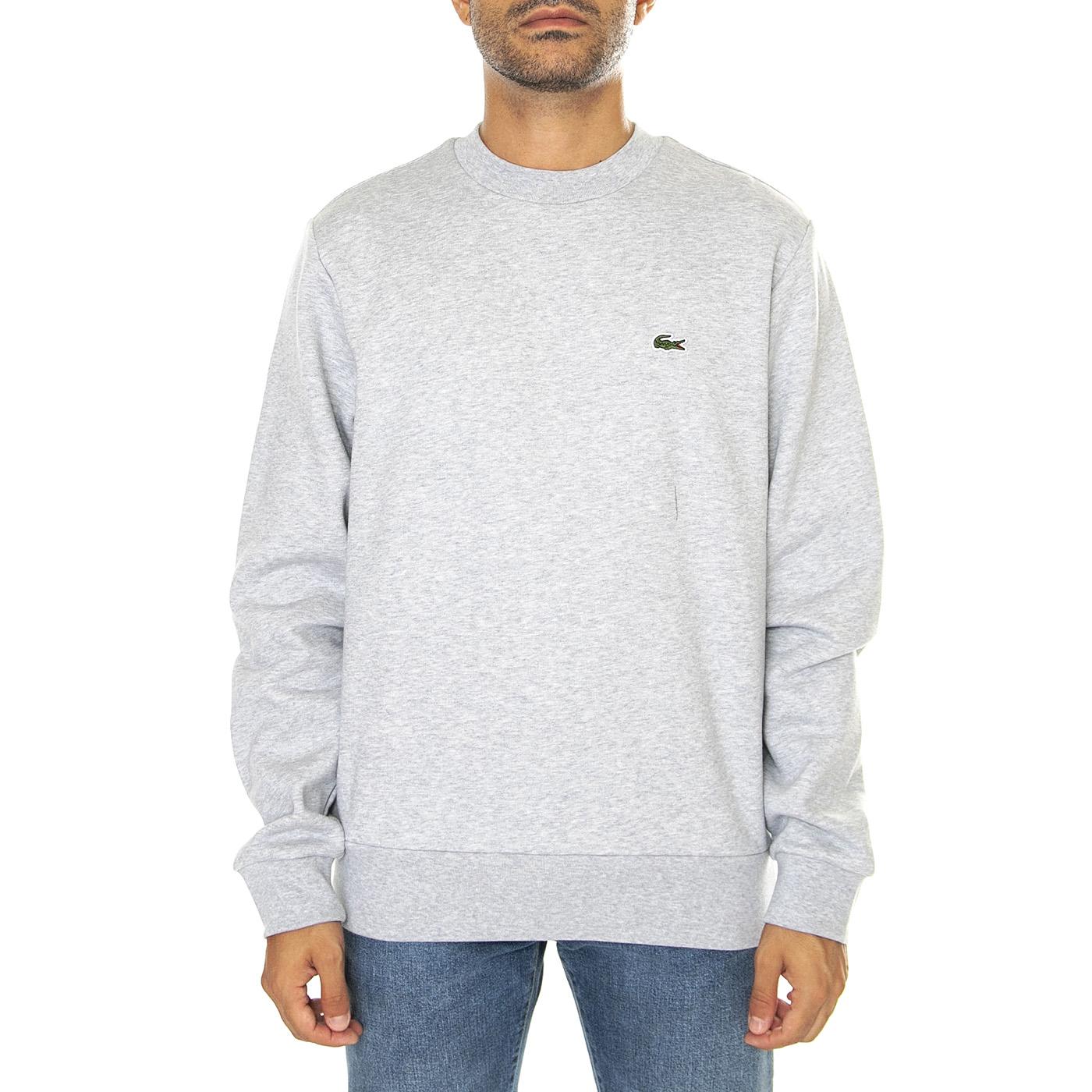 Sweatshirt SH9608-CCA - Felpa Girocollo Uomo Grigia SH9608-CCA . LACOSTE 