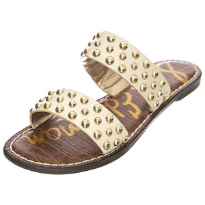 GIANETTA - Sandali Bassi con Borchie Donna Beige SESGIANET-H6058L1100 . SAM EDELMAN 