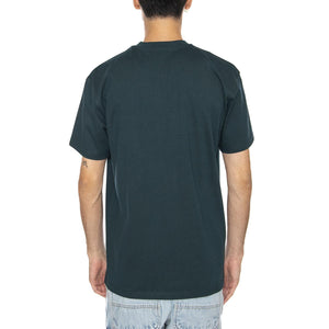 S/S American Script T-Shirt Deep Lagoon - Maglietta Girocollo Uomo Verde I029956.0AUXX  CARHARTT WIP 
