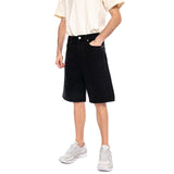 Five Baggy 9893 Pin DNM Shorts VD2 Black - Bermuda Denim Jeans Homme Noir ONLY & SONS