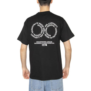 S/S Rotation T-Shirt Black / White - Maglietta Girocollo Uomo Nera I034772.0D2XX  CARHARTT WIP 