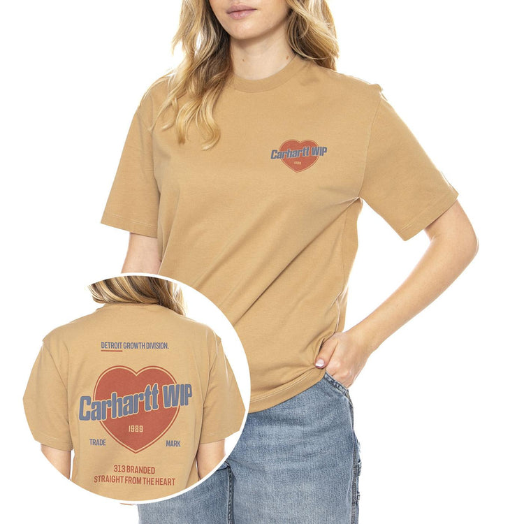 Carhartt WIP Womens Growth -- Maglietta Donna Beige I035264-7 . CARHARTT WIP 
