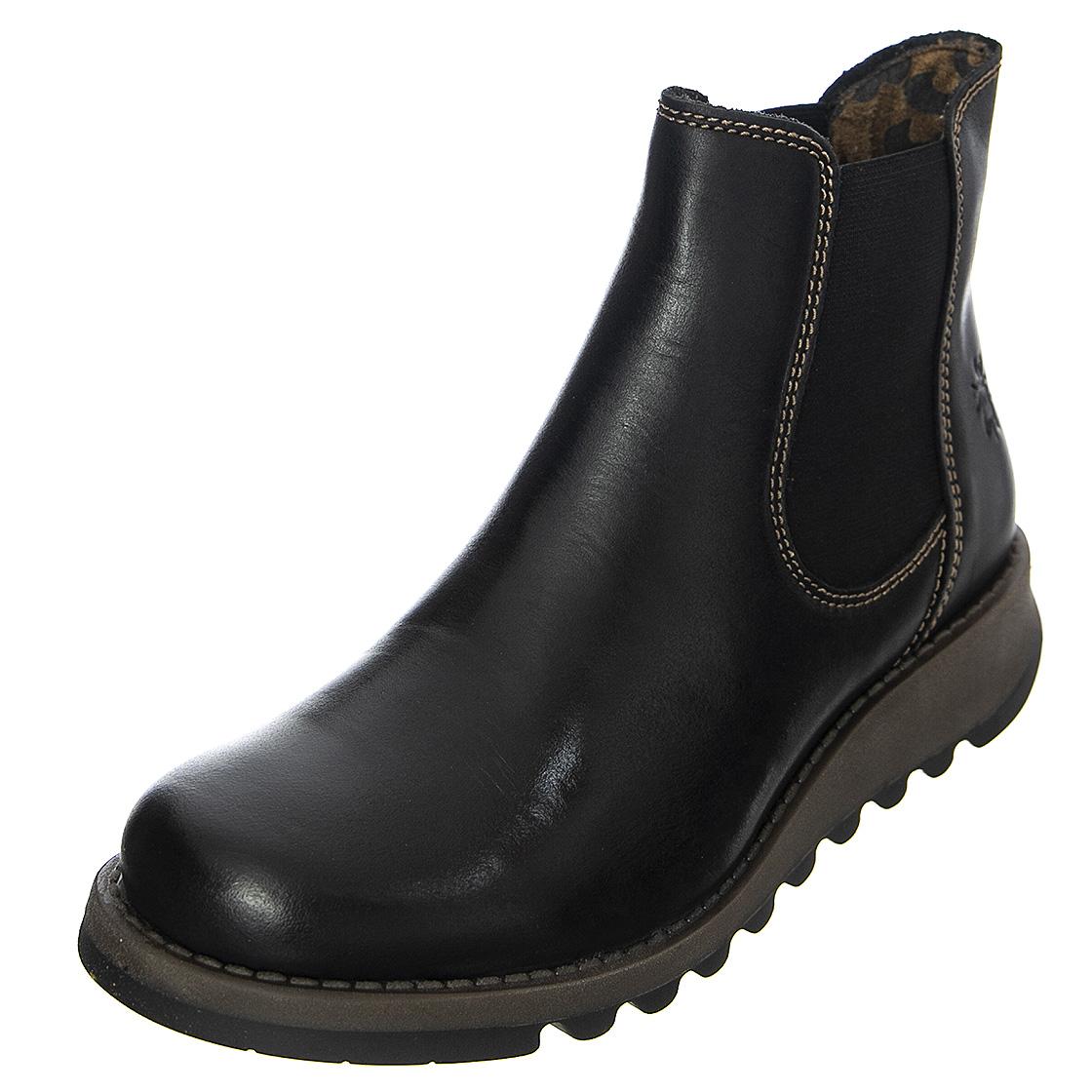Salv Rug - Stivaletti Profilo alla Caviglia Donna Neri P143195000  FLY LONDON 