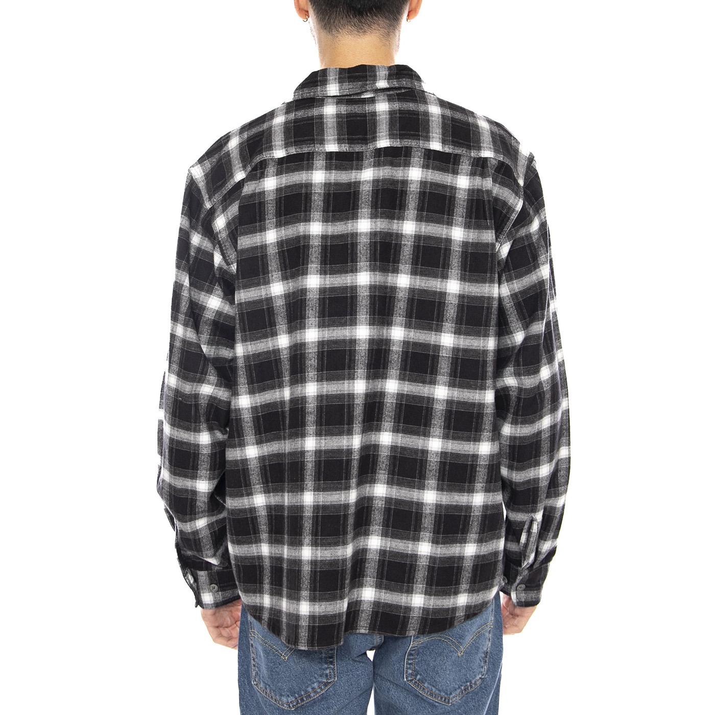 Reason Woven Shirt -- Camicia a Maniche Lunghe Uomo Nero / Multicolore 181200395 BKM OBEY 