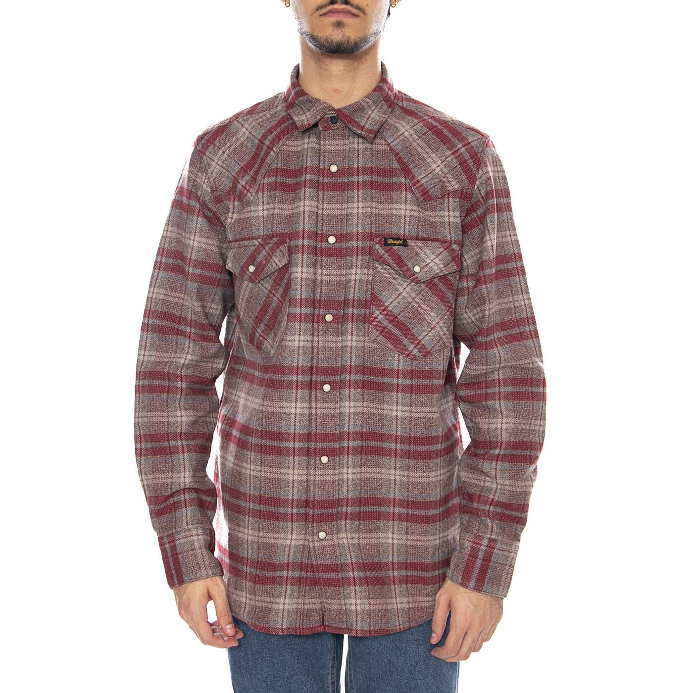 Western Shirt Ruby Wine - Camicia Uomo Multicolore 112371525 . WRANGLER 