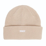 Future Beanie Silver Grey - Bonnet Beige en Maille  ACCESSOIRES OBEY