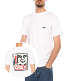 OBEY EXCLAMATION TEE - T-shirt Crewneck Homme Blanc  Homme OBEY