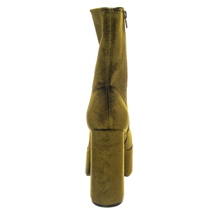 W' Widow Green Velvet - Stivali Donna Verdi JCS5 5 JC 014-GRE  JEFFREY CAMPBELL 