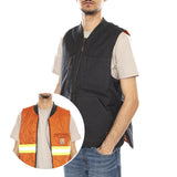 Builders Abraham Rev Vest -- Gilet Homme Réversible Washed Noir / Orange Rouille Homme BRIXTON