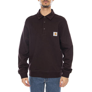 Polo Sweat Palisander - Polo Felpa Maniche Lunghe Uomo Marrone I035532.33HXX  CARHARTT WIP 