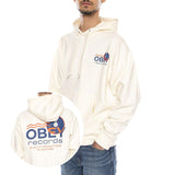 Obey Records Sound Waves Fleece Unbleached — Hoodie Homme Beige Naturel  Homme OBEY