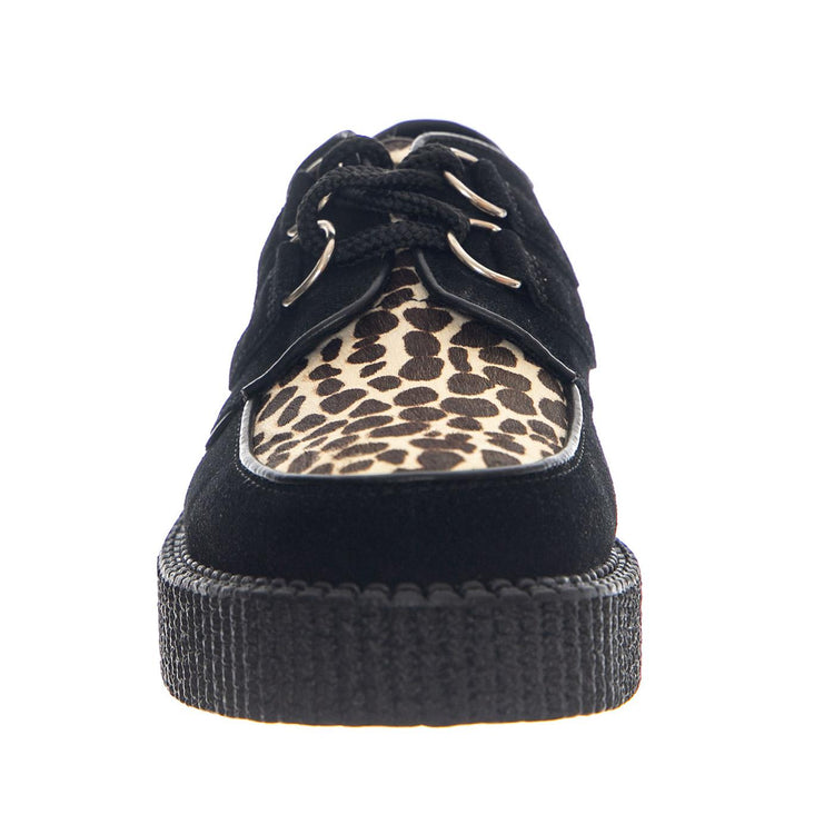 Wulfrun Shoes - Black / Leopard - Scarpe Stringate Profilo Basso Donna Multicolore UDSUM-C010-BKS-LEO . UNDERGROUND 