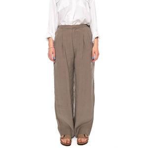 LANA_WS PANT CLAY - Pantaloni Larghi Donna Grigi 331220 905 ELVINE 