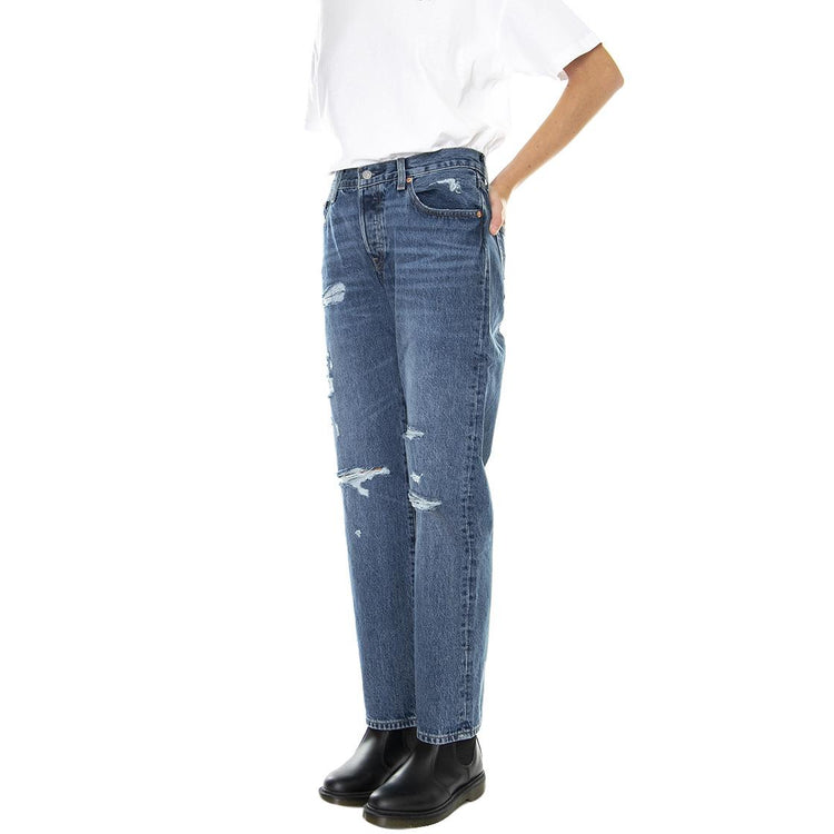 90'S 501 Z3269 Indigo Destructed - Pantaloni Denim Jeans Donna Blu A1959-0010  LEVIS 