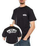DOUBLE STANDARD SS TEE BLACK / WHITE - T-Shirt Col Rond Homme Noir VANS