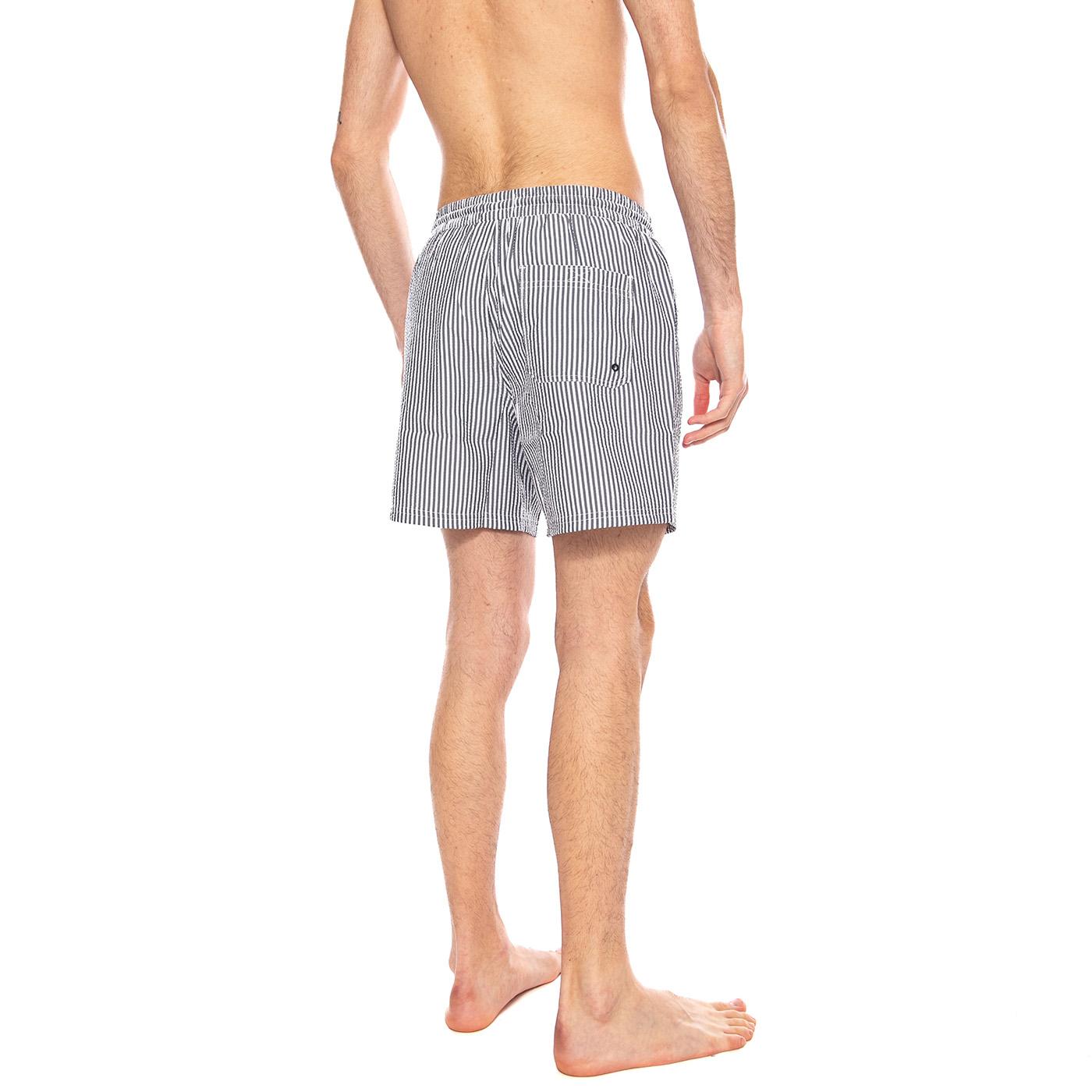 Colbert Seersucker Swim True Navy - Costume da Bagno Uomo Blu F4SSE078 412 FARAH 