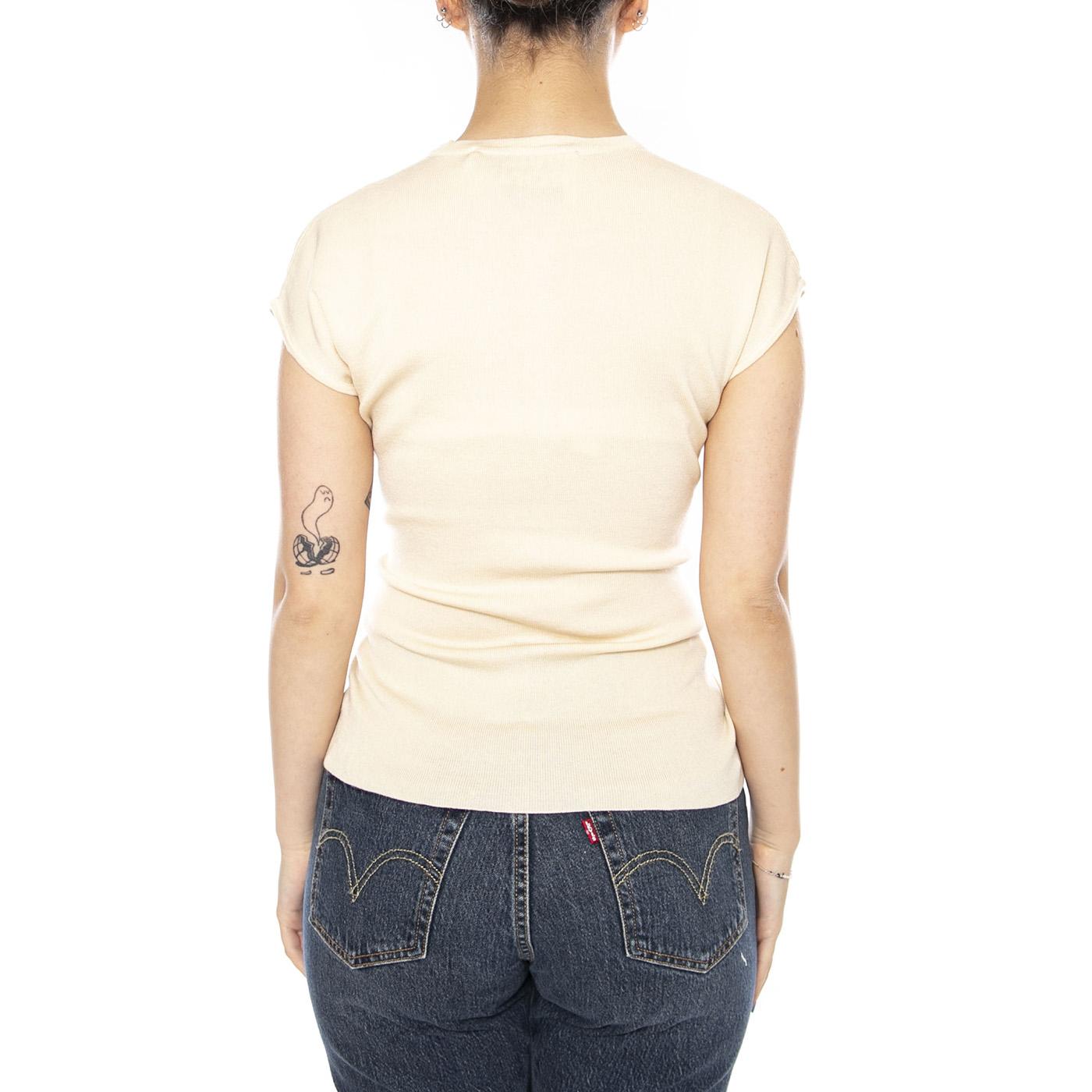 CÁRDIGAN PUNTO BLANCO ECRU - Cardigan Donna Ecrù 61W/10808 ECR WILD PONY 