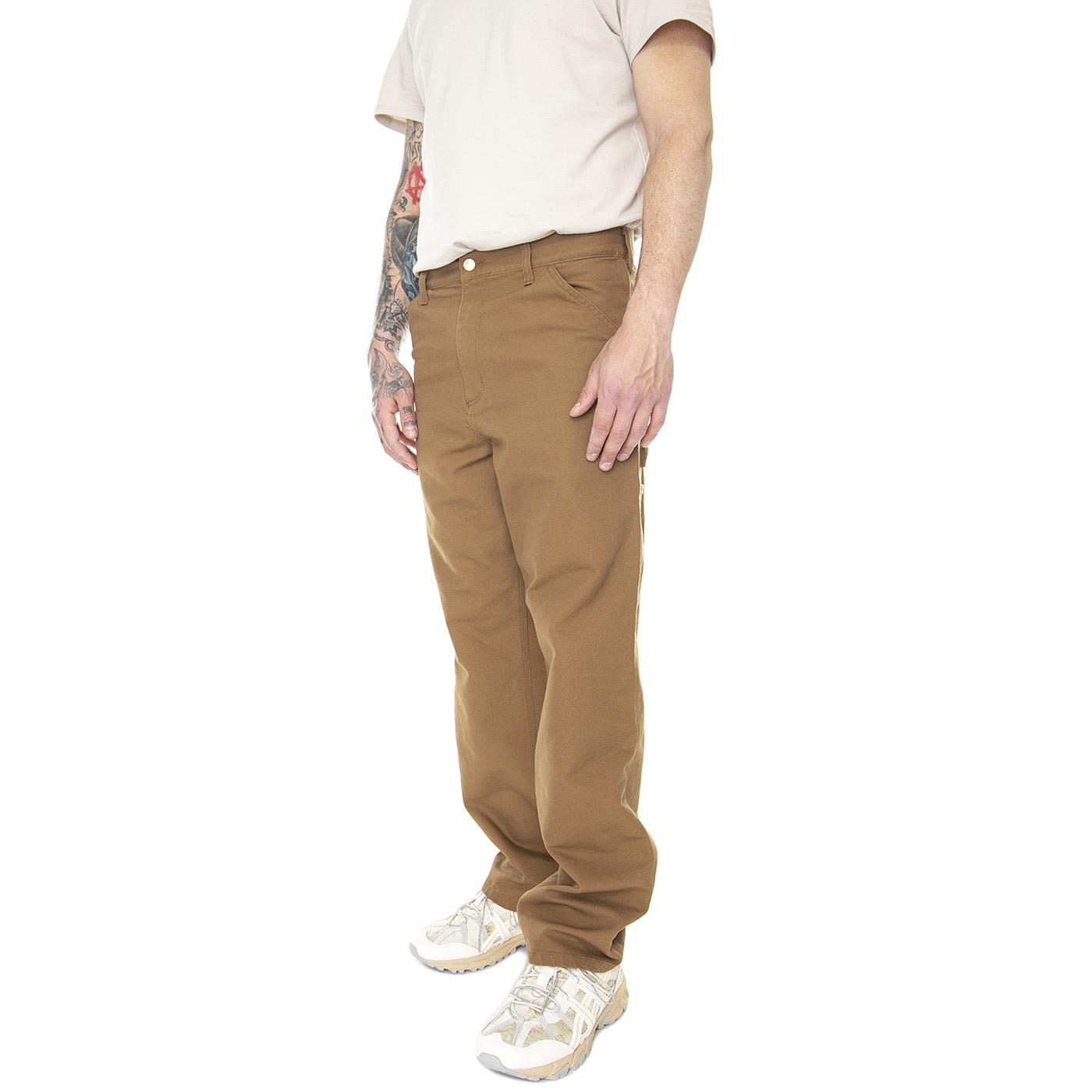 Single Knee Pant Hamilton Brown Rinsed - Pantaloni Denim Jeans Uomo Marroni I031497-HZ02 . CARHARTT WIP 