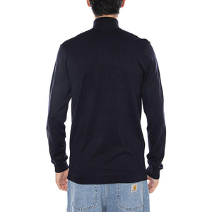 WYLER Life Reg14 Half Zip Knit Noos Dark Navy - Maglione Collo Alto con Zip Uomo Blu Navy 22021264-3766661  ONLY & SONS 