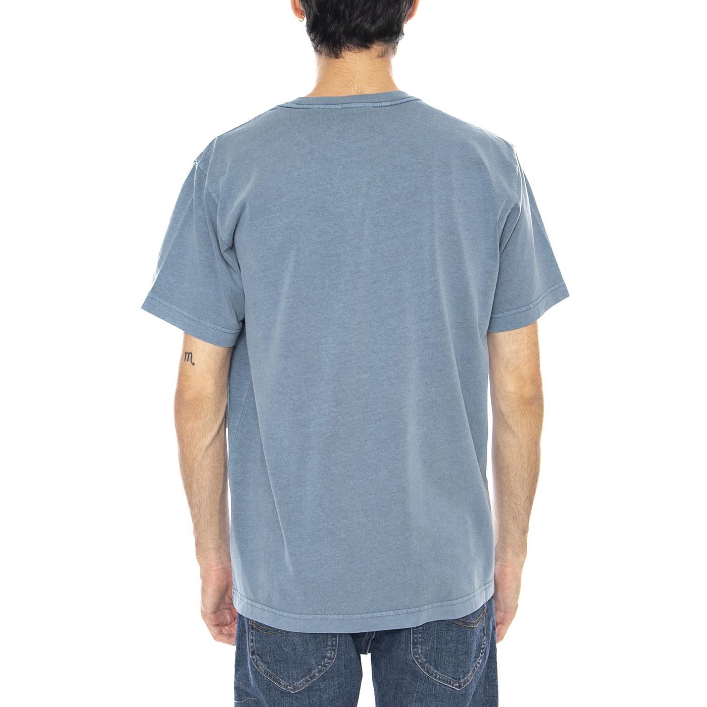 Lowercase Pigment Tee SS Pigment Coronet Blue - Maglietta Girocollo Uomo Blu 131080353 COE OBEY 