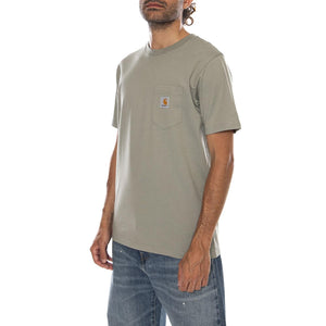 S/S POCKET T-SHIRT SHADY GREEN - Maglietta Girocollo Uomo Verde I030434 3RFXX CARHARTT WIP 