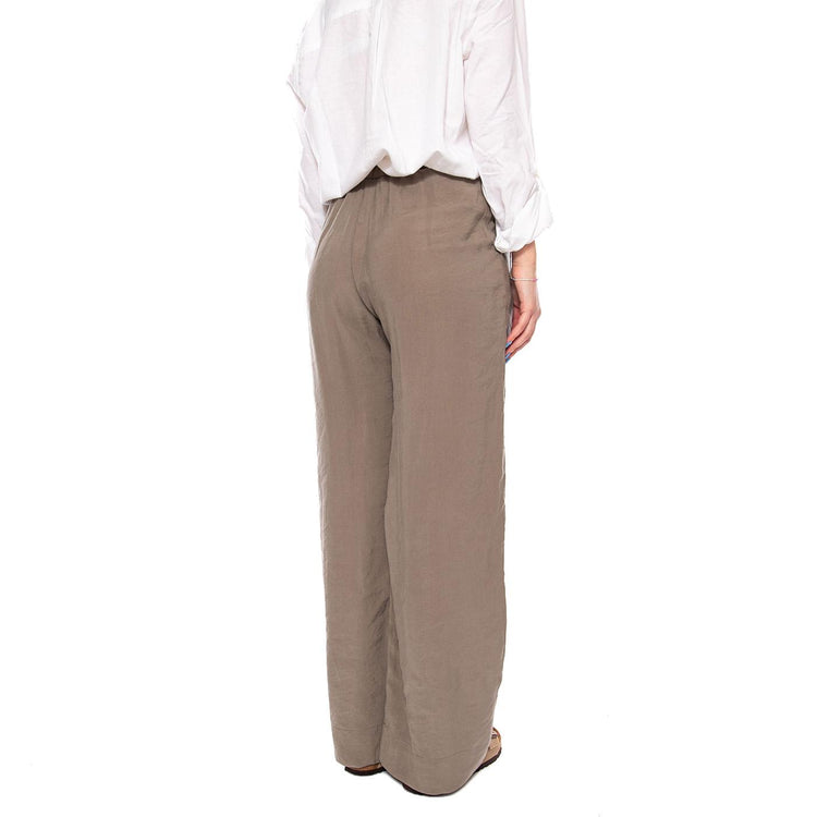 LANA_WS PANT CLAY - Pantaloni Larghi Donna Grigi 331220 905 ELVINE 