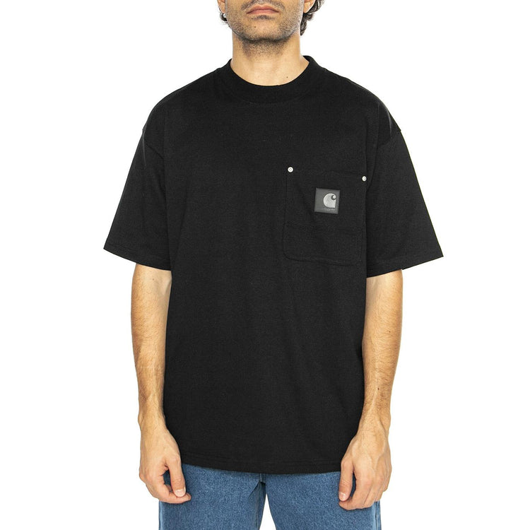 S/S Eldon Pocket T-Shirt Black - Maglietta Girocollo Uomo Nera I034365.89XX  CARHARTT WIP 