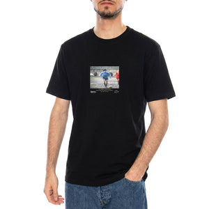 "Partita del Fango" Tee Black - Maglietta Maradoa Girocollo Uomo Nera TS1367 T4-01 DOLLY NOIRE 