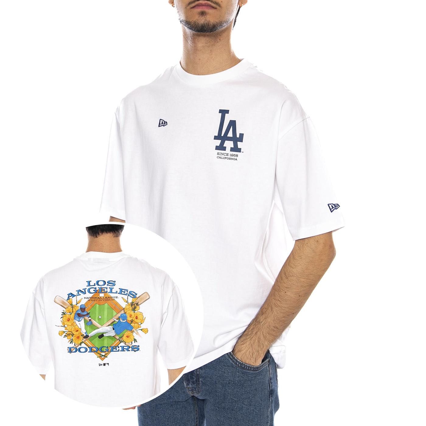 MLB Baseball Graphic OS Tee Los Anglese Dodgers White - Maglietta Girocollo Uomo Bianca 60667851 . NEW ERA 