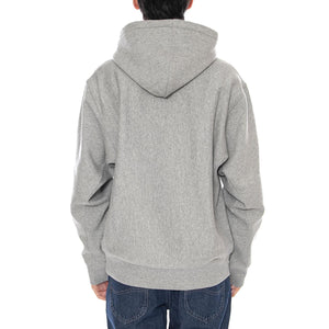 Hooded American Script Sweat Grey Heather - Felpa con Cappuccio Uomo Grigia I028279.V6XX  CARHARTT WIP 