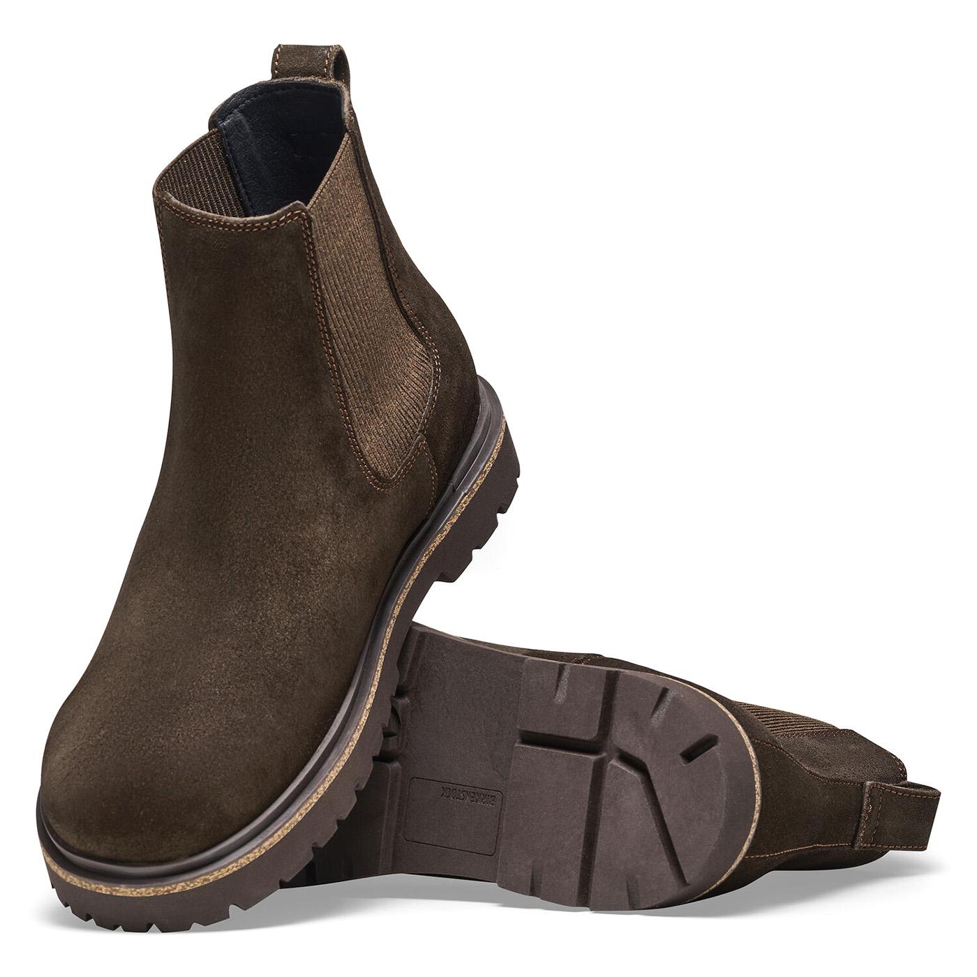 Highwood Slip On Men Mocca Suede Leather - Stivaletti Uomo Marroni 1025726  BIRKENSTOCK 