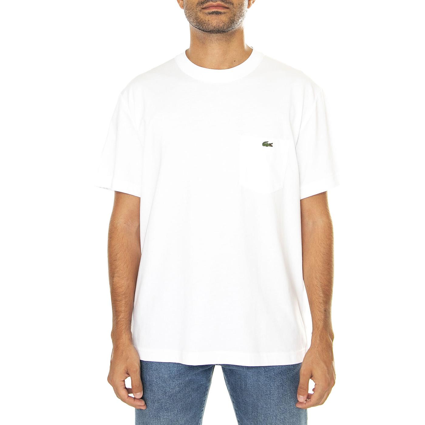 T-Shirt TH2827-001 - Maglietta Girocollo Uomo Bianca TH2827-001 . LACOSTE 
