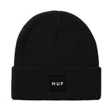 HUF Set Box Beanie Black - Bonnet Noir en Tricot  ACCESSOIRES HUF