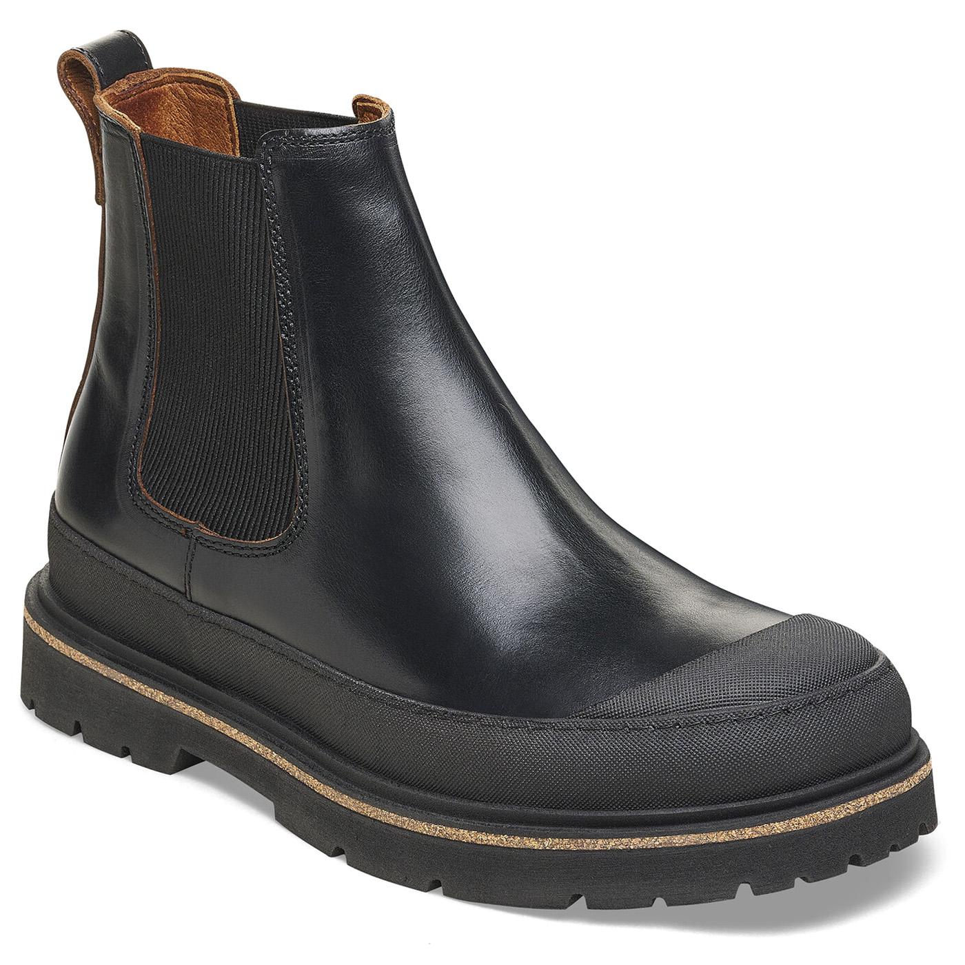 Prescott Slip On Men Black Pull Up Leather Boots - Stivaletti Uomo Neri 1025206 . BIRKENSTOCK 