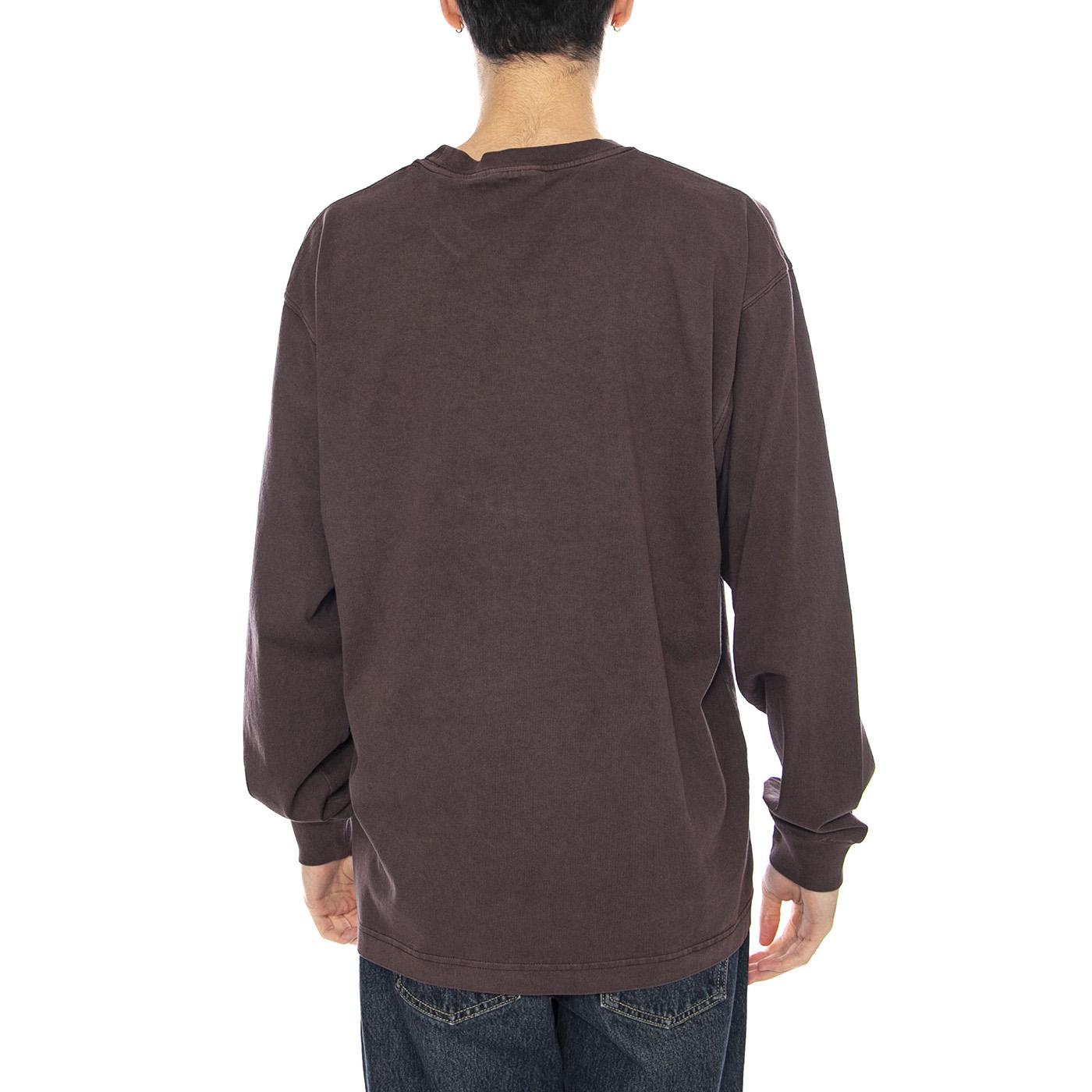L/S Vista Maglietta -- Maglietta Uomo Palisander Marrone Maniche Lunghe I030779.33HGD . CARHARTT WIP 