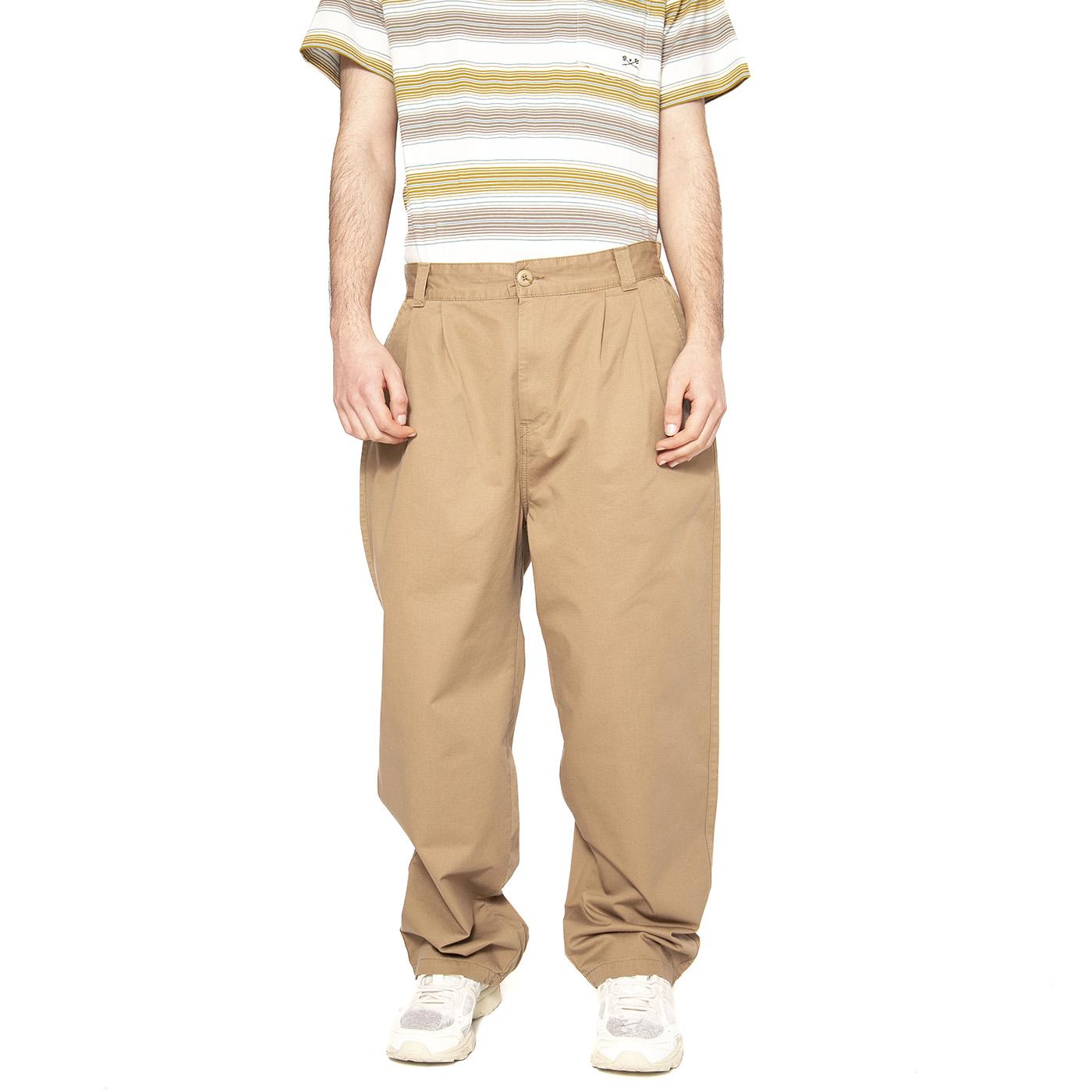 Marv Pant Leather - Pantaloni Uomo Marroni I033129.8Y06  CARHARTT WIP 
