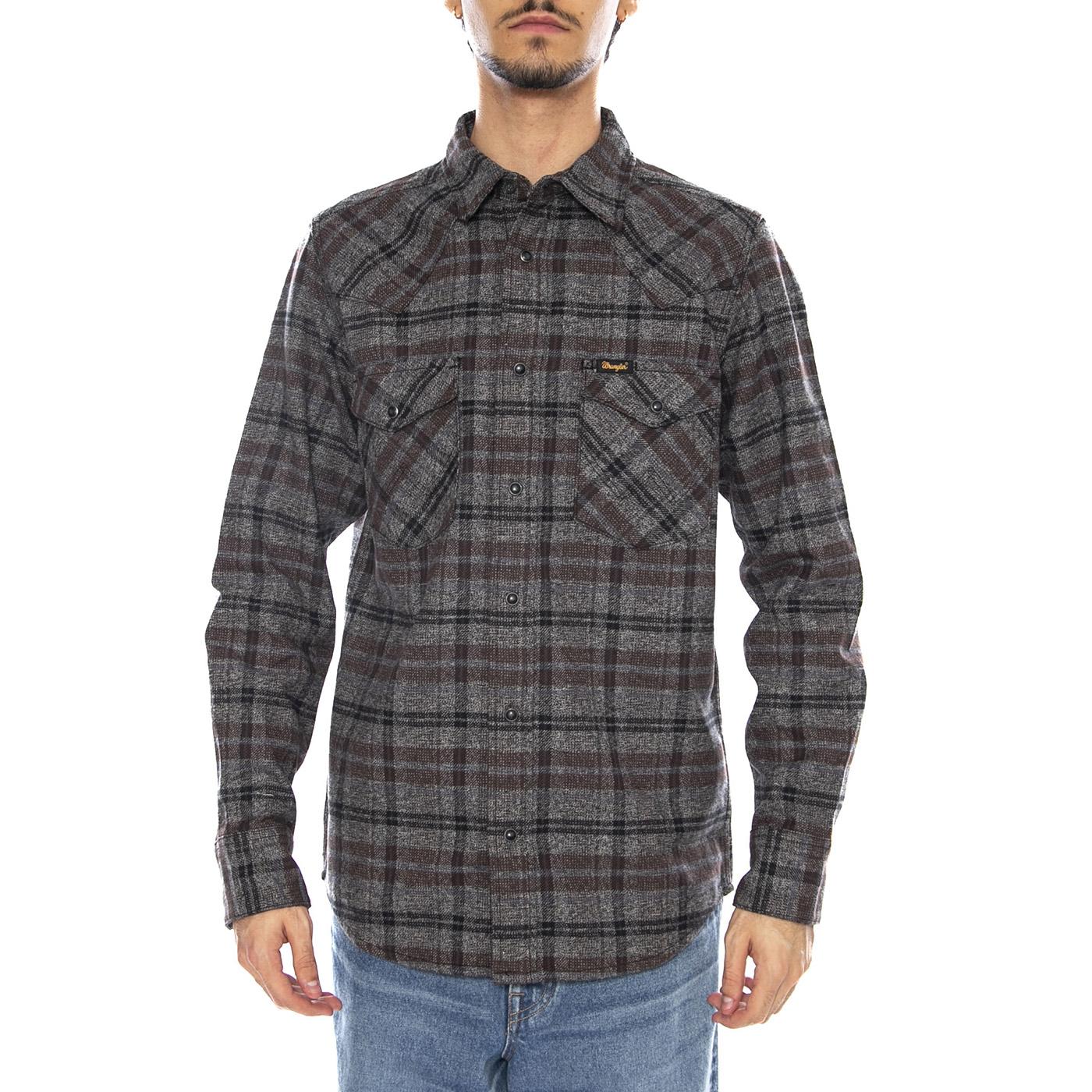 Western Shirt Reach Black - Camicia Uomo Multicolore 112371526 . WRANGLER 
