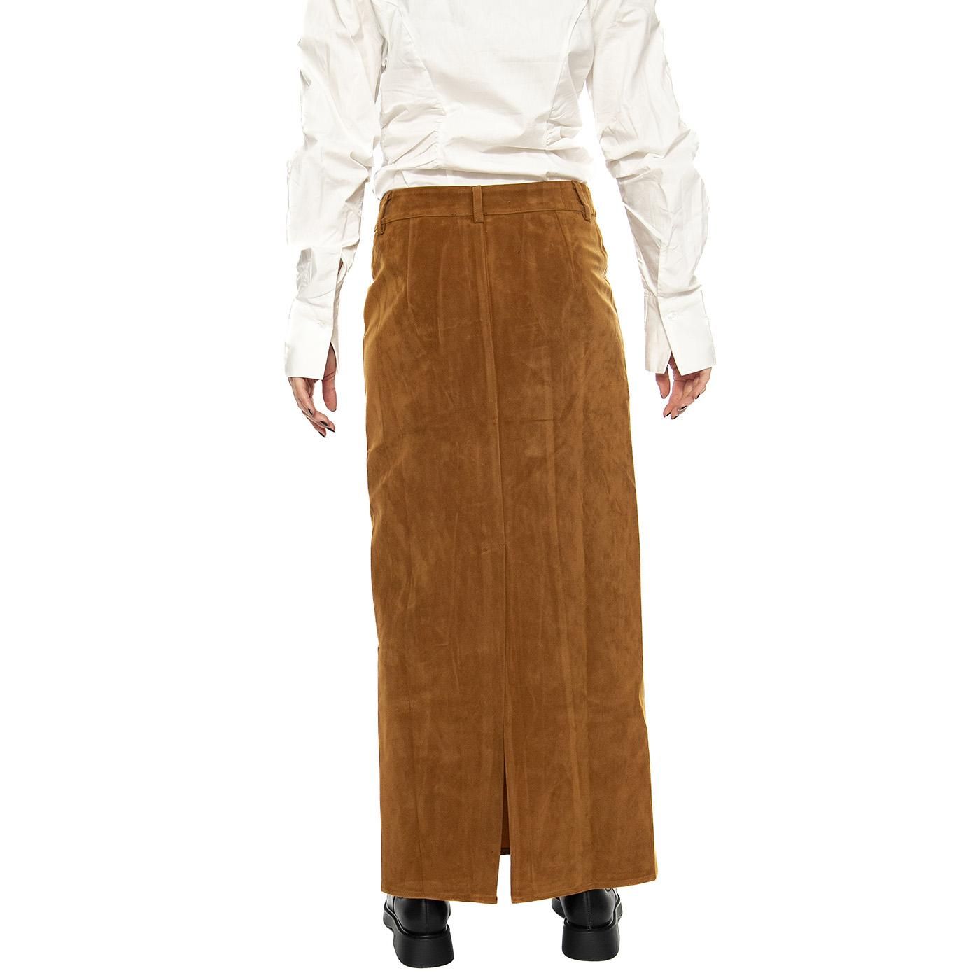 Falda larga ante camel - Gonna Marrone 43W/11283  WILD PONY 