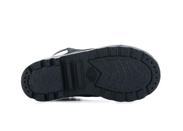 Pampa Hi Cuff Wps Oz Black / Black - Scarpe Stringate Profilo Alto Bambini Nere PAK57217-010-M  PALLADIUM 