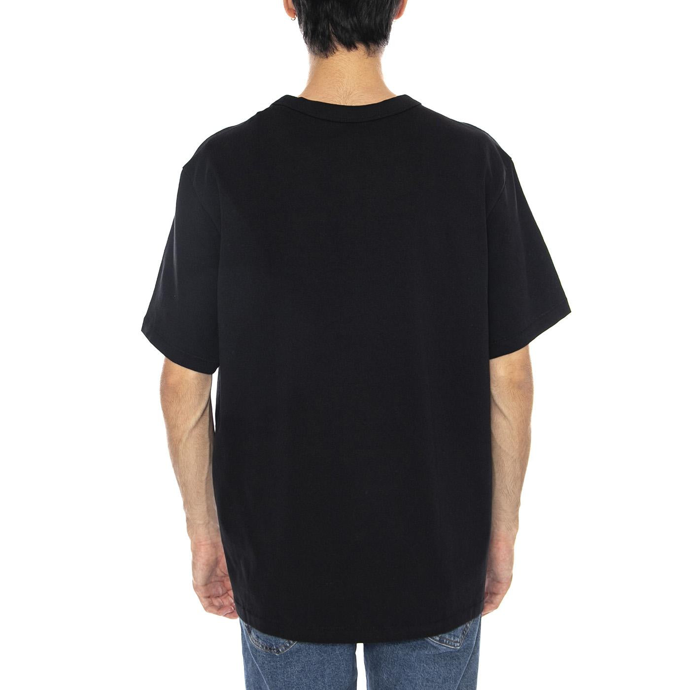 SS Solid Tee Black - Maglietta Girocollo Uomo Nera 112365120 BLK WRANGLER 