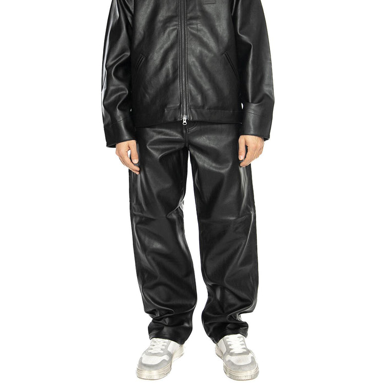 Single Knee Pant Black - Pantaloni Similpelle Uomo Neri I034446.89XX  CARHARTT WIP 
