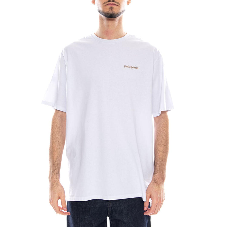 M's Fitz Roy Icon Responsibili-Tee - Maglietta Girocollo Uomo Bianca 37838 WHI PATAGONIA 
