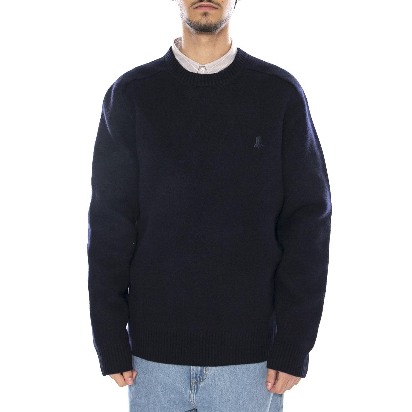Boiled Wool Sweater Peacoat - Maglione Girocollo Uomo Blu 112371679 . WRANGLER 