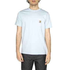 S/S Pocket T-Shirt Air Sky - Maglietta Girocollo Uomo Blu I030434.2P5XX  CARHARTT WIP 