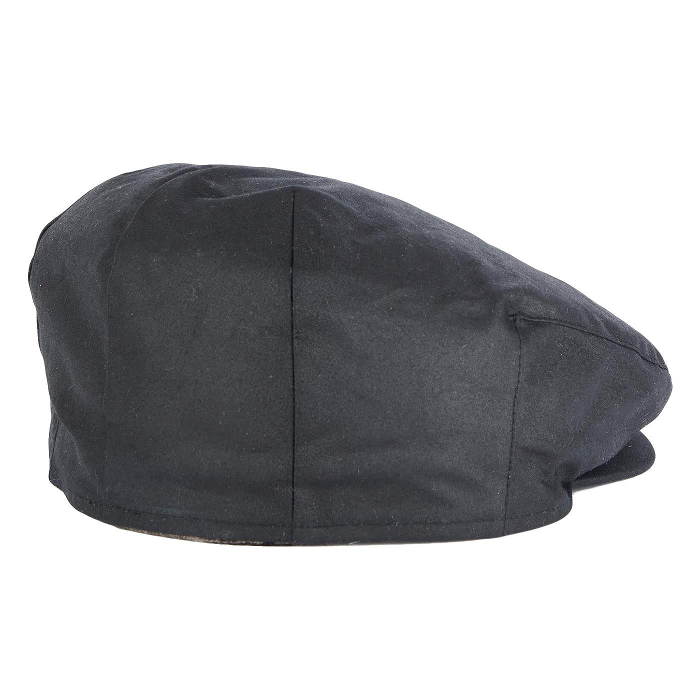 Cheviot Wax Flat Cap Black Winter Dress - Cappello a Coppola Nero 222MMHA0294-BK11 . BARBOUR 