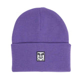Icon Patch Cuff Beanie Beetroot Digital Violet - Beanie en Tricot Côtelé Violet ACCESSOIRES OBEY