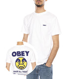 Obey Erase All Thought Tee -- T-shirt Col Rond Homme Blanc  Homme OBEY