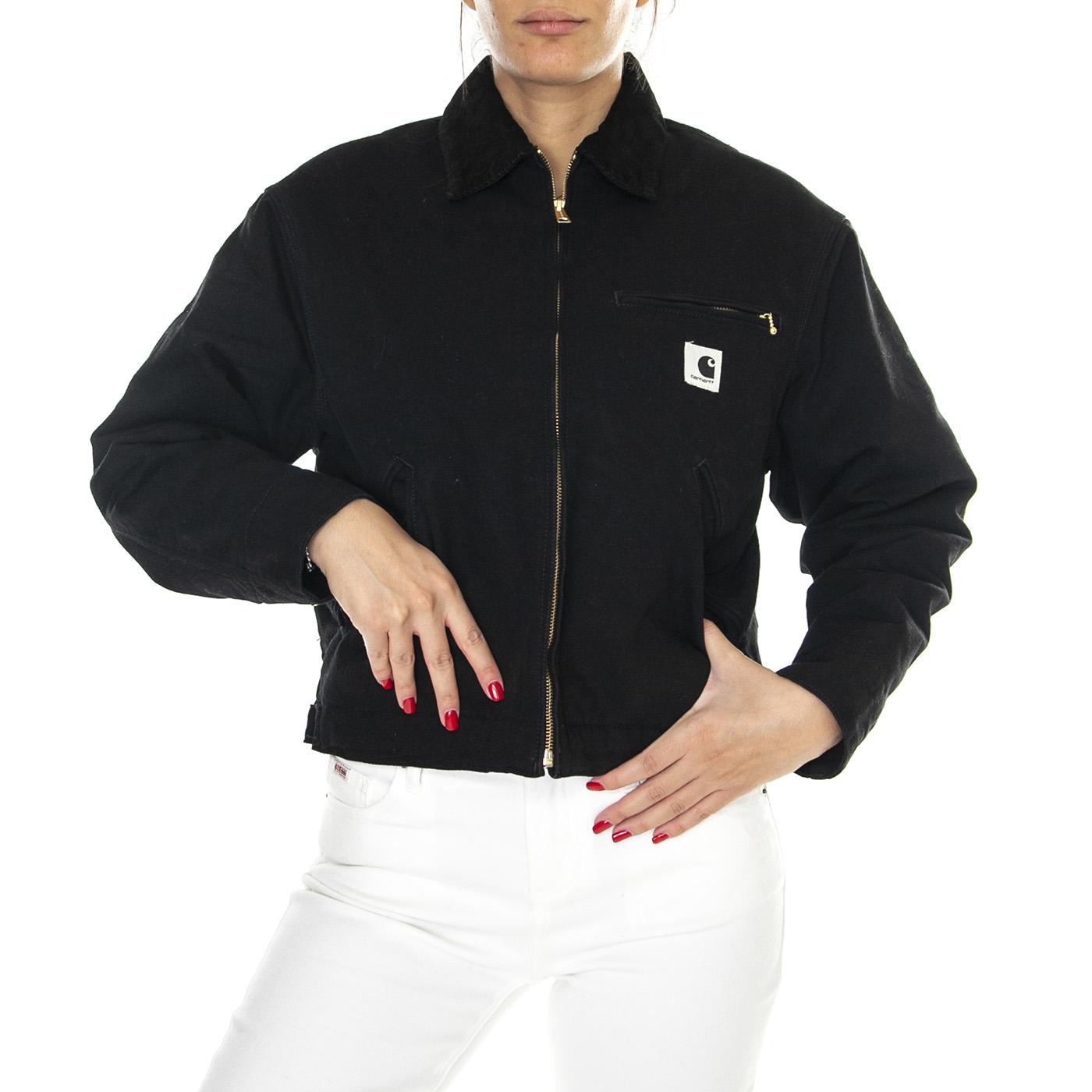 W' OG Detroit Jacket Black / Black /rinsed - Giacca Donna Nera I032236.00E02 . CARHARTT WIP 