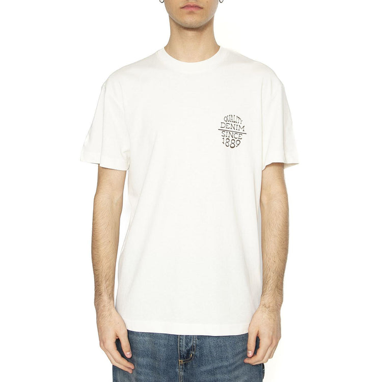 Relaxed Tee Ecru - Maglietta Girocollo Uomo Bianca 112364544  LEE 