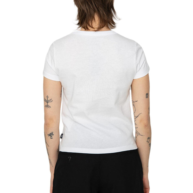 BASIC MINI SS WHITE - Maglietta Girocollo Donna Bianca VN000JDQWHT1 . VANS 